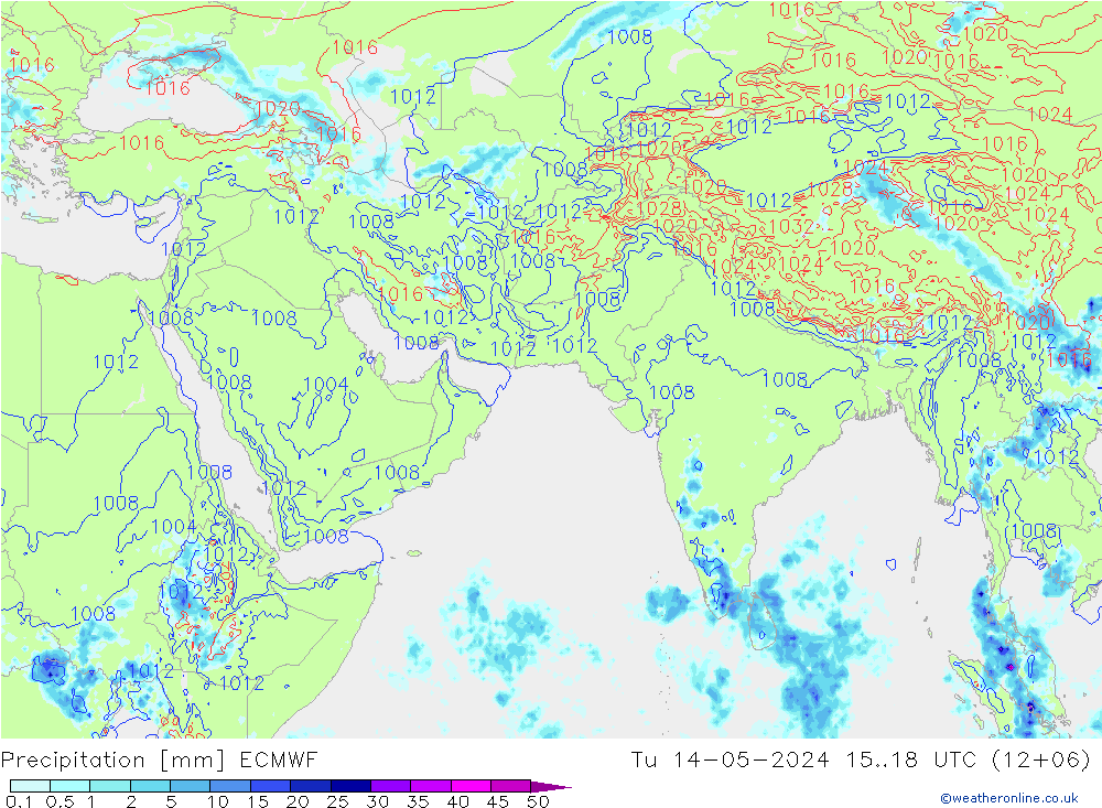 降水 ECMWF 星期二 14.05.2024 18 UTC