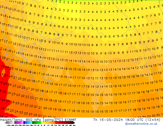 Z500/Rain (+SLP)/Z850 ECMWF чт 16.05.2024 18 UTC