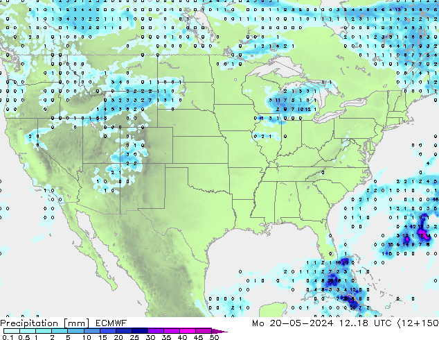 Yağış ECMWF Pzt 20.05.2024 18 UTC