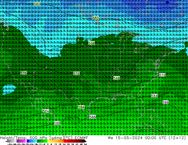 Z500/Regen(+SLP)/Z850 ECMWF wo 15.05.2024 00 UTC