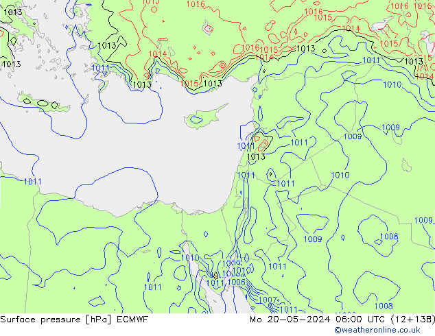 Surface pressure ECMWF Mo 20.05.2024 06 UTC