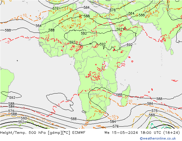 Height/Temp. 500 hPa ECMWF  15.05.2024 18 UTC