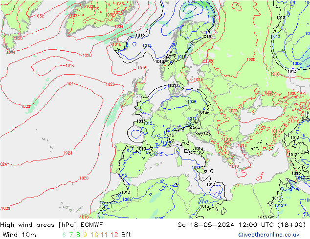 Sturmfelder ECMWF Sa 18.05.2024 12 UTC
