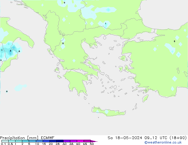 Yağış ECMWF Cts 18.05.2024 12 UTC