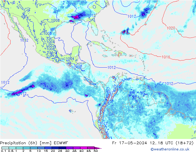 Z500/Rain (+SLP)/Z850 ECMWF Fr 17.05.2024 18 UTC