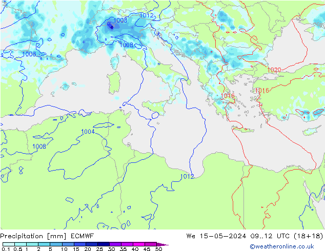 Yağış ECMWF Çar 15.05.2024 12 UTC