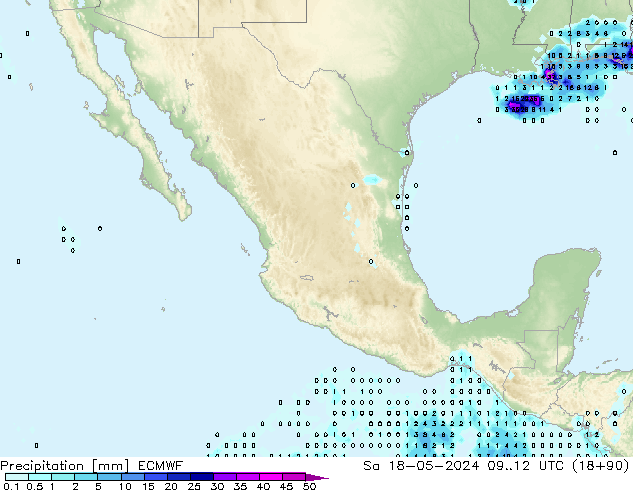 Precipitación ECMWF sáb 18.05.2024 12 UTC