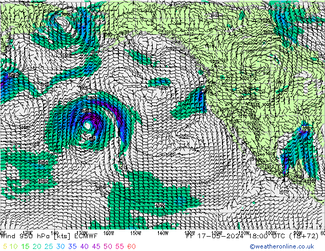 Wind 950 hPa ECMWF vr 17.05.2024 18 UTC