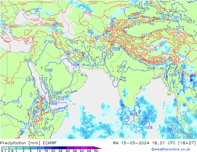 Neerslag ECMWF wo 15.05.2024 21 UTC