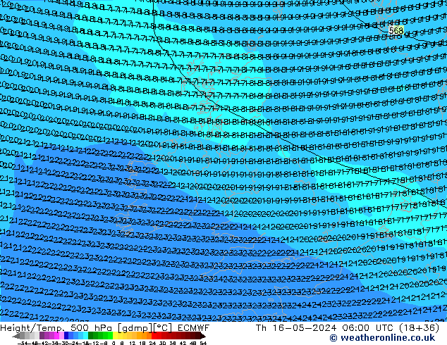 Z500/Rain (+SLP)/Z850 ECMWF jeu 16.05.2024 06 UTC