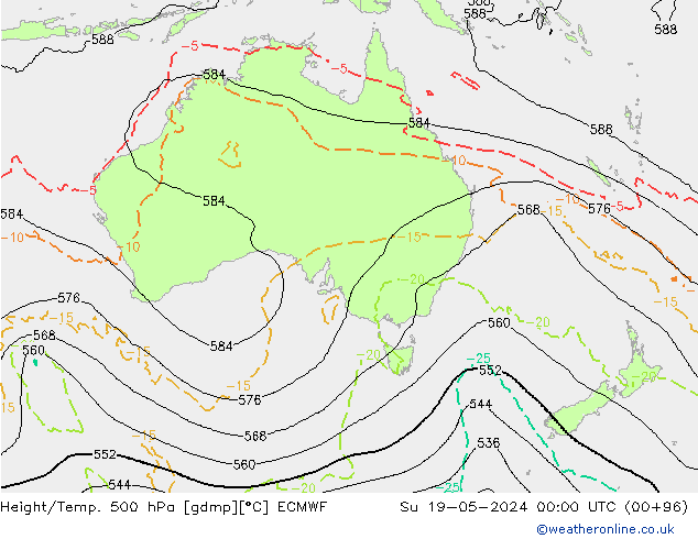 Z500/Rain (+SLP)/Z850 ECMWF Ne 19.05.2024 00 UTC