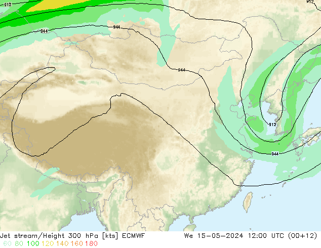 高速氣流 ECMWF 星期三 15.05.2024 12 UTC