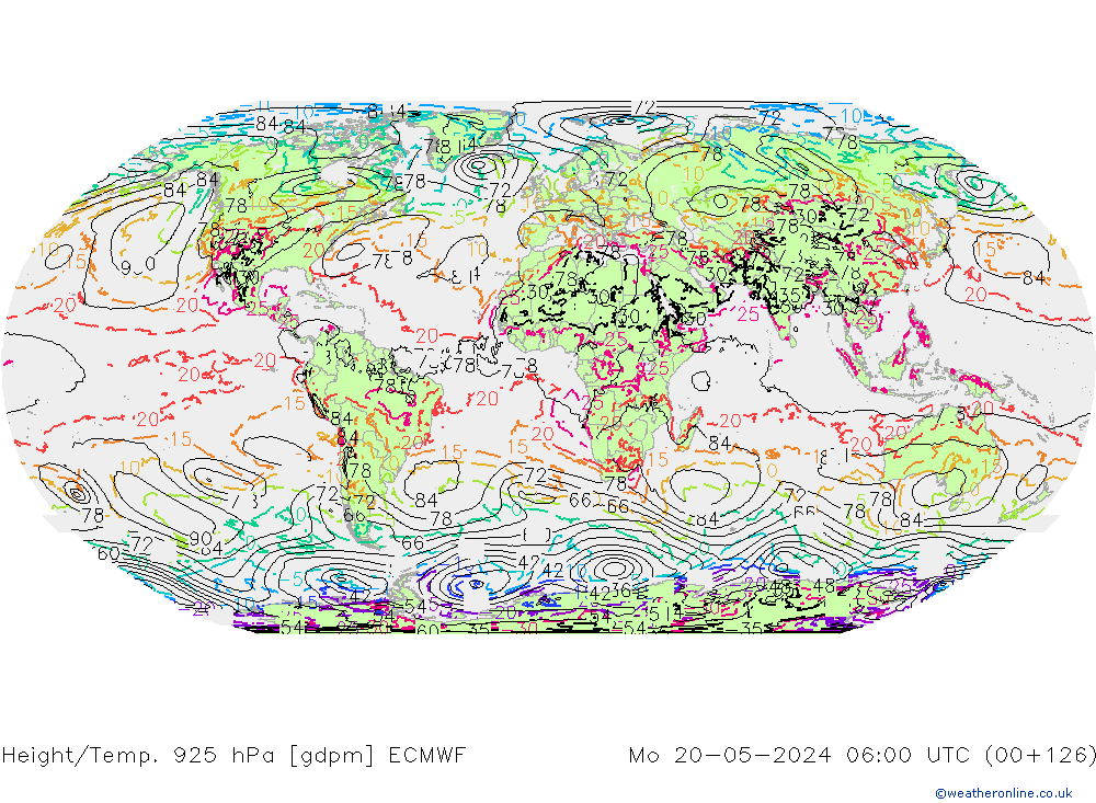 Hoogte/Temp. 925 hPa ECMWF ma 20.05.2024 06 UTC