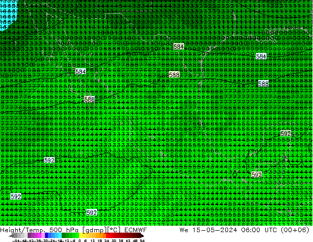 Z500/Rain (+SLP)/Z850 ECMWF mié 15.05.2024 06 UTC