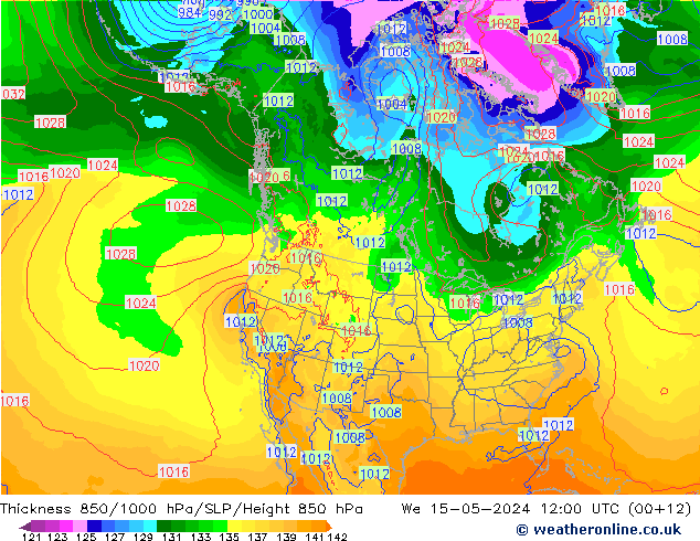 Schichtdicke 850-1000 hPa ECMWF Mi 15.05.2024 12 UTC