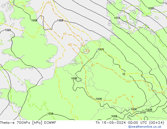 Theta-e 700hPa ECMWF Per 16.05.2024 00 UTC