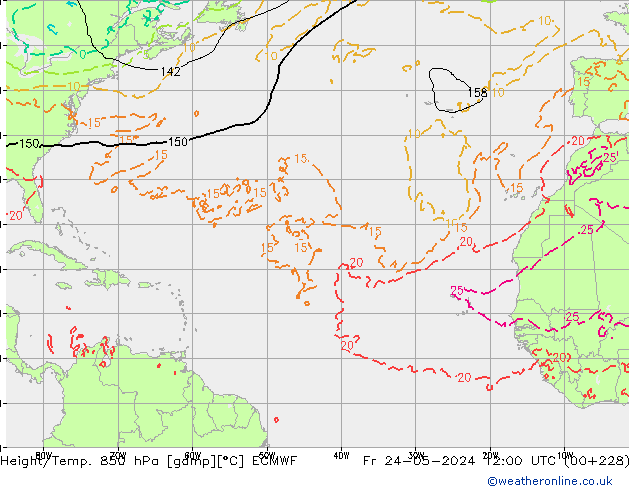 Z500/Regen(+SLP)/Z850 ECMWF vr 24.05.2024 12 UTC