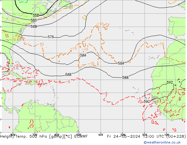 Z500/Regen(+SLP)/Z850 ECMWF vr 24.05.2024 12 UTC