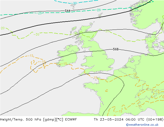 Z500/Regen(+SLP)/Z850 ECMWF do 23.05.2024 06 UTC