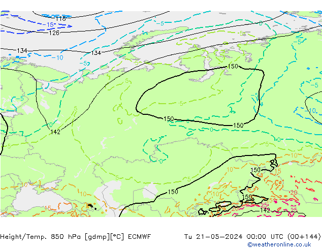 Z500/Rain (+SLP)/Z850 ECMWF  21.05.2024 00 UTC