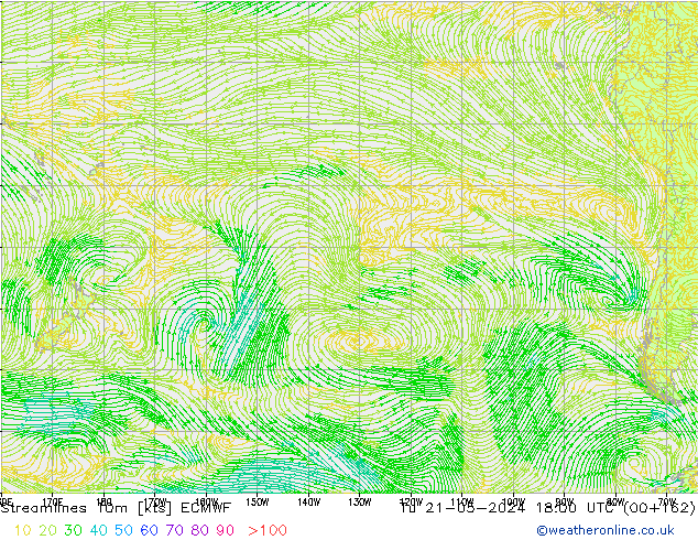 Stroomlijn 10m ECMWF di 21.05.2024 18 UTC