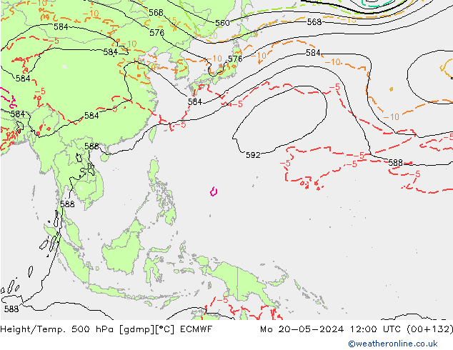 Z500/Rain (+SLP)/Z850 ECMWF ��� 20.05.2024 12 UTC