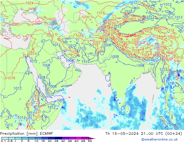 降水 ECMWF 星期四 16.05.2024 00 UTC