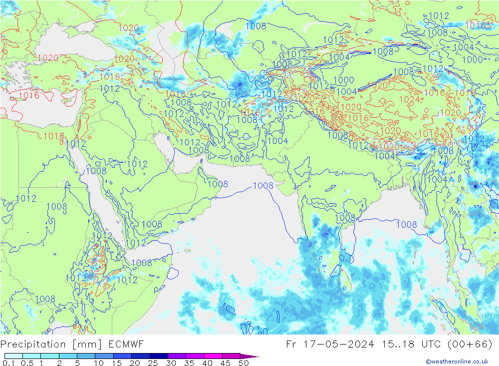 precipitação ECMWF Sex 17.05.2024 18 UTC