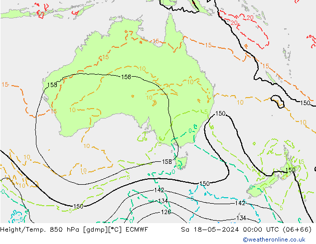 Z500/Rain (+SLP)/Z850 ECMWF сб 18.05.2024 00 UTC