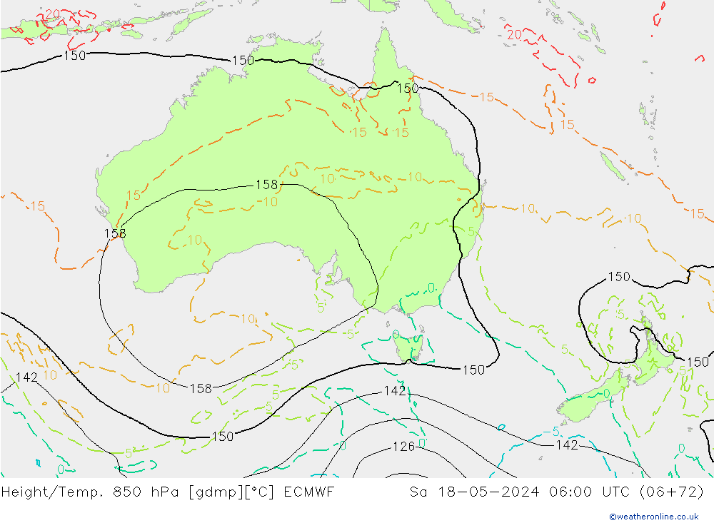 Height/Temp. 850 hPa ECMWF  18.05.2024 06 UTC