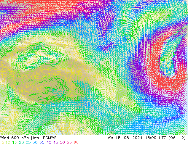 风 500 hPa ECMWF 星期三 15.05.2024 18 UTC