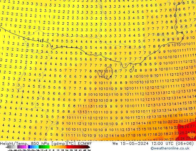 Z500/Regen(+SLP)/Z850 ECMWF wo 15.05.2024 12 UTC