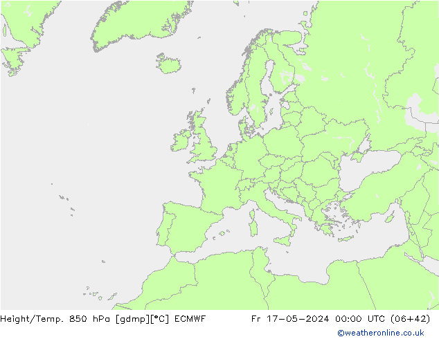 Yükseklik/Sıc. 850 hPa ECMWF Cu 17.05.2024 00 UTC