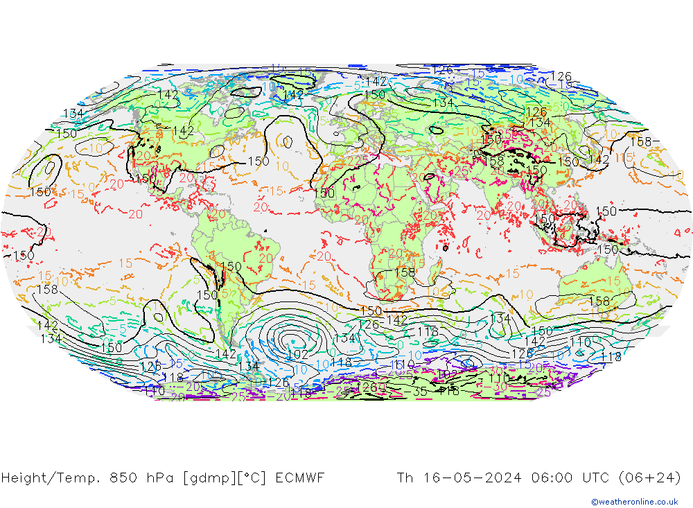 Z500/Rain (+SLP)/Z850 ECMWF jeu 16.05.2024 06 UTC