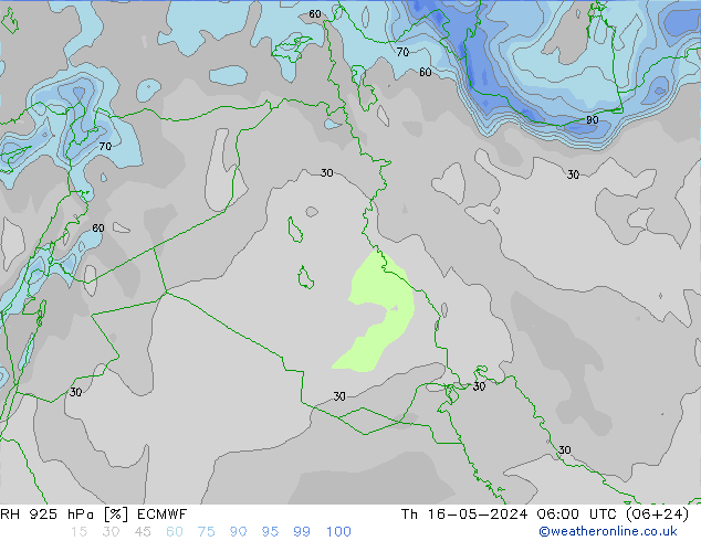 RV 925 hPa ECMWF do 16.05.2024 06 UTC