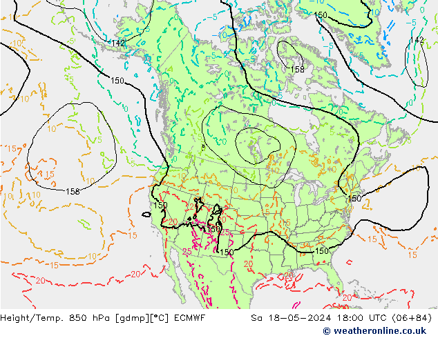 Z500/Rain (+SLP)/Z850 ECMWF Sa 18.05.2024 18 UTC