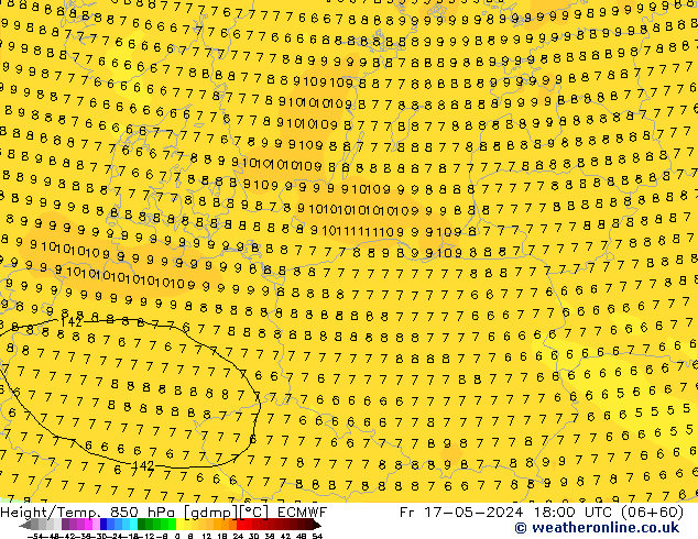 Z500/Rain (+SLP)/Z850 ECMWF Fr 17.05.2024 18 UTC