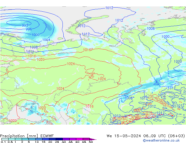 Neerslag ECMWF wo 15.05.2024 09 UTC