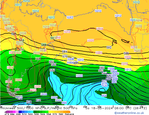 Thck 500-1000hPa ECMWF So 18.05.2024 06 UTC