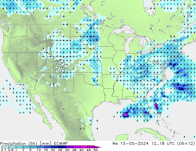 Z500/Rain (+SLP)/Z850 ECMWF mer 15.05.2024 18 UTC