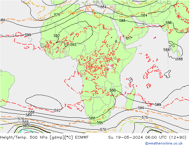 Z500/Regen(+SLP)/Z850 ECMWF zo 19.05.2024 06 UTC