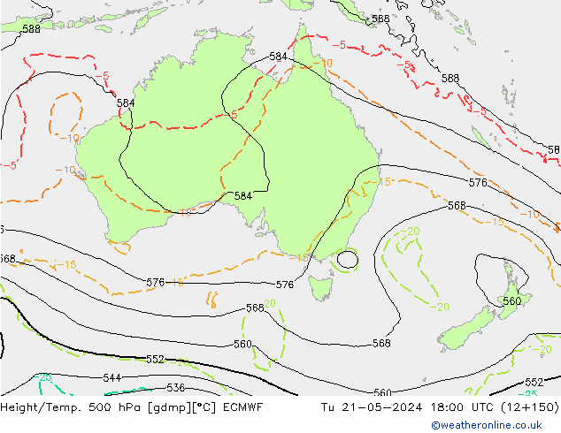 Z500/Regen(+SLP)/Z850 ECMWF di 21.05.2024 18 UTC