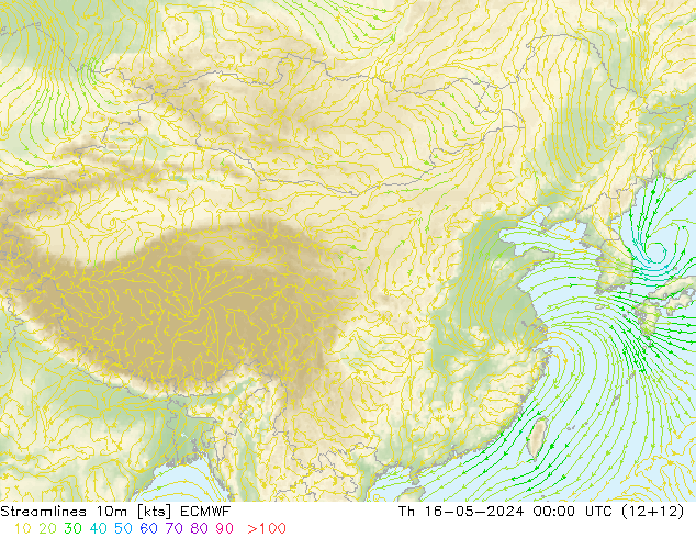 风 10m ECMWF 星期四 16.05.2024 00 UTC