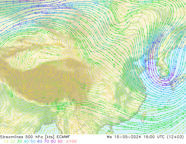 风 500 hPa ECMWF 星期三 15.05.2024 15 UTC