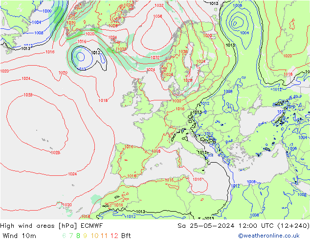 Sturmfelder ECMWF Sa 25.05.2024 12 UTC