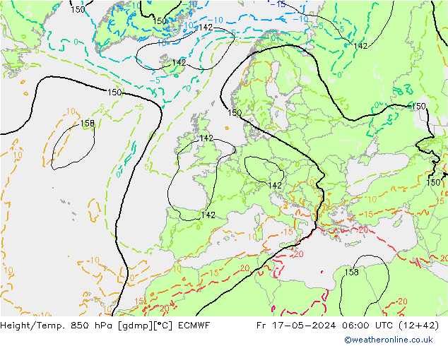 Z500/Rain (+SLP)/Z850 ECMWF ven 17.05.2024 06 UTC