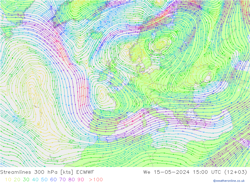  300 hPa ECMWF  15.05.2024 15 UTC