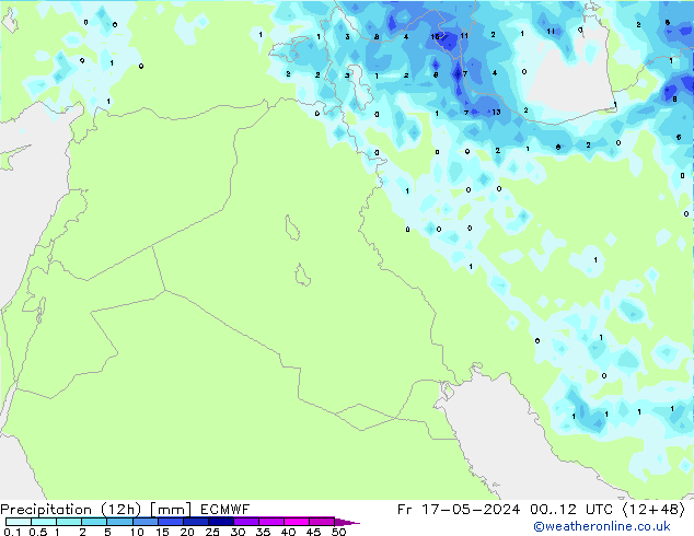 Precipitação (12h) ECMWF Sex 17.05.2024 12 UTC