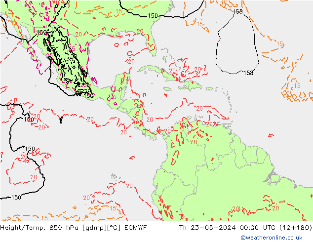 Z500/Regen(+SLP)/Z850 ECMWF do 23.05.2024 00 UTC