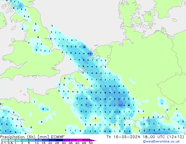 Z500/Rain (+SLP)/Z850 ECMWF чт 16.05.2024 00 UTC